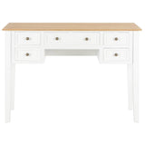 Vidaxl schrijftafel 109,5x45x77,5 cm hout wit