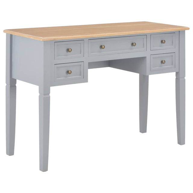 Vidaxl schrijftafel 109,5x45x77,5 cm hout grijs