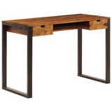 Vidaxl bureau 110x55x78 cm massief acaciahout en staal