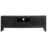 Vidaxl tv-meubel 118x30x40 cm massief mangohout zwart
