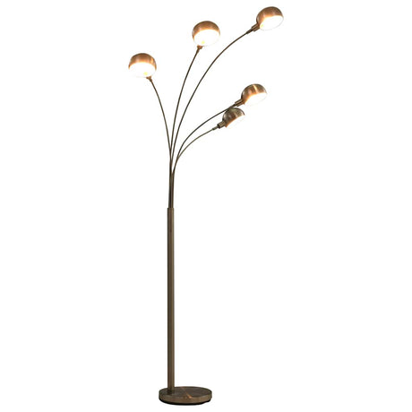 Vidaxl Lampe stehend 5xe14 200 cm silberfarben