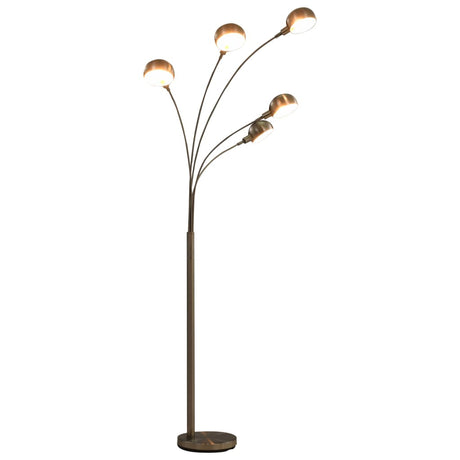 Vidaxl Lampe stehend 5xe14 200 cm silberfarben