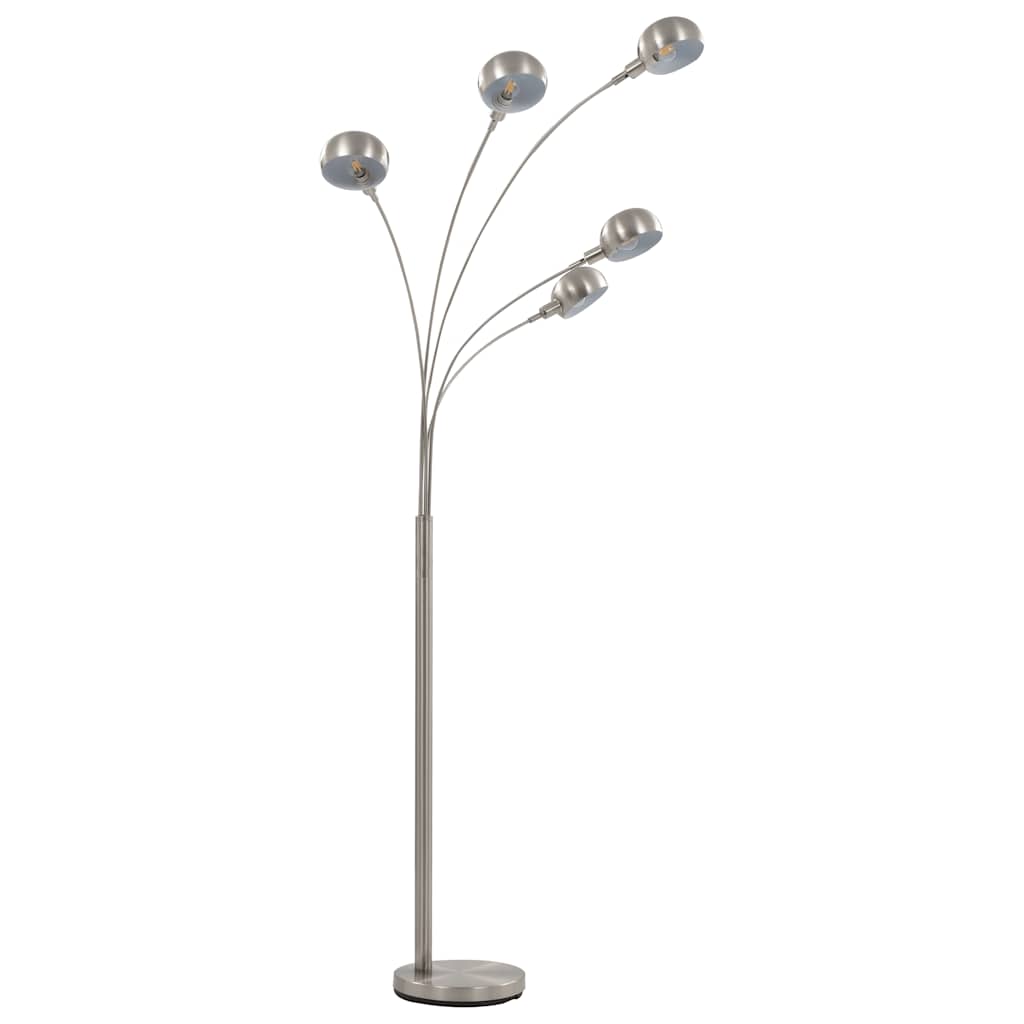 Vidaxl Lampe stehend 5xe14 200 cm silberfarben