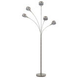 Vidaxl Lampe stehend 5xe14 200 cm silberfarben