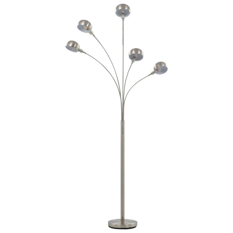 Vidaxl Lampe stehend 5xe14 200 cm silberfarben
