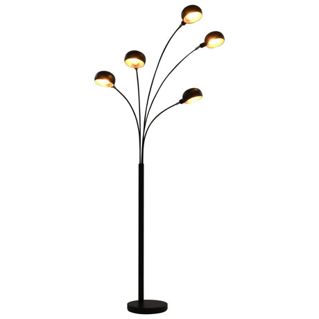 Vidaxl -Lampe 5XE14 200 cm Schwarz und Gold