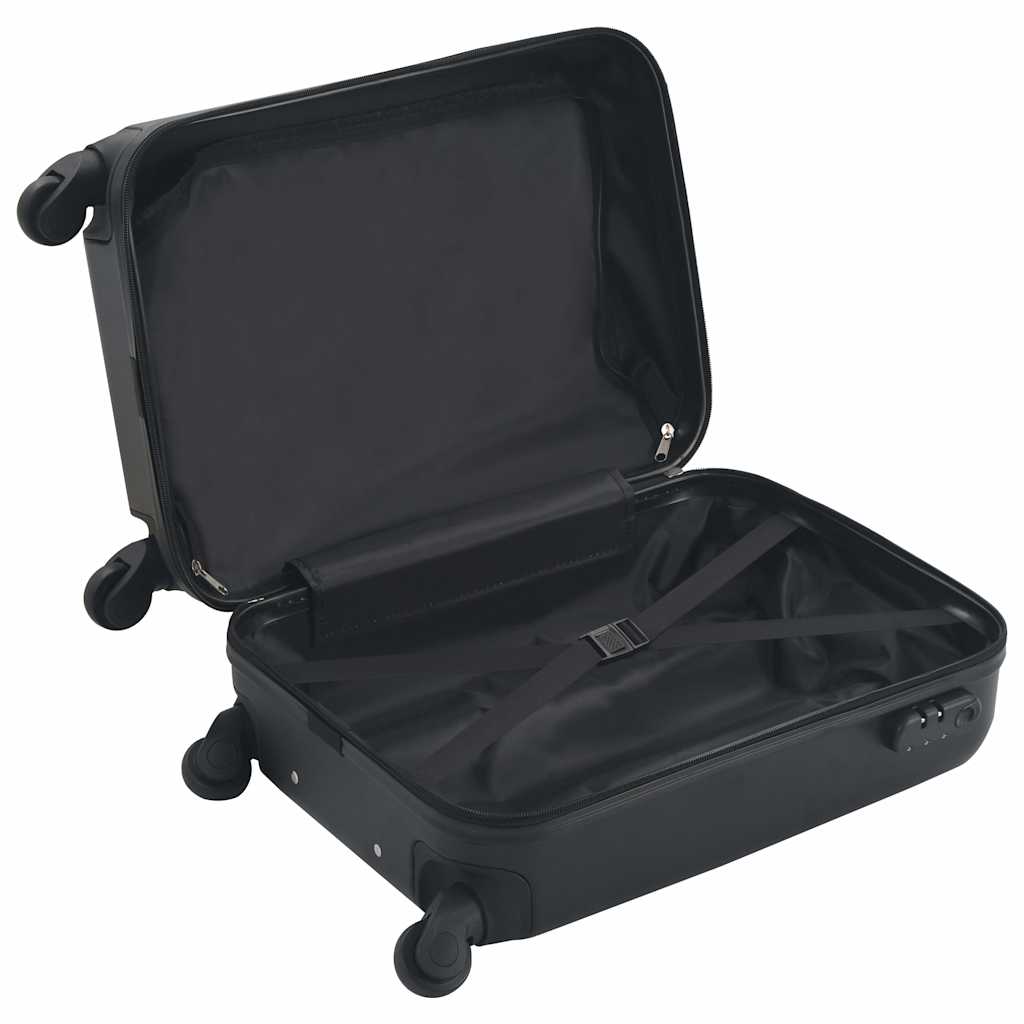 Vidaxl Hartkoffer Bauch schwarz