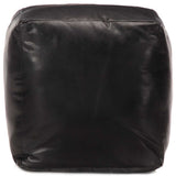 Vidaxl poef 40x40x40 cm echt geitenleer zwart