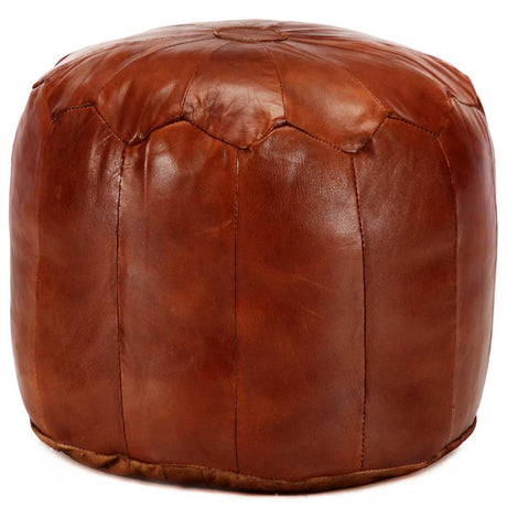Vidaxl poef 40x35 cm echt geitenleer tan
