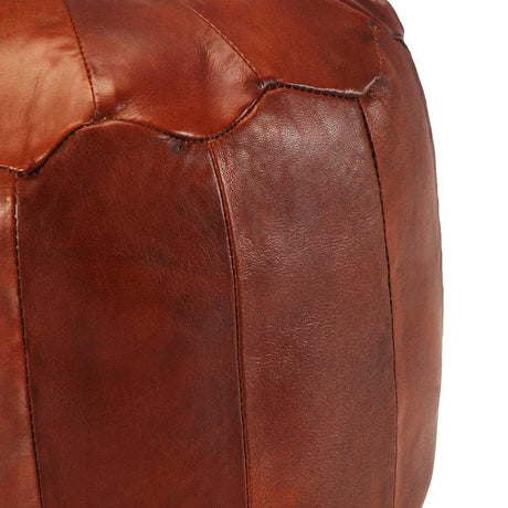 Vidaxl poef 40x35 cm echt geitenleer tan