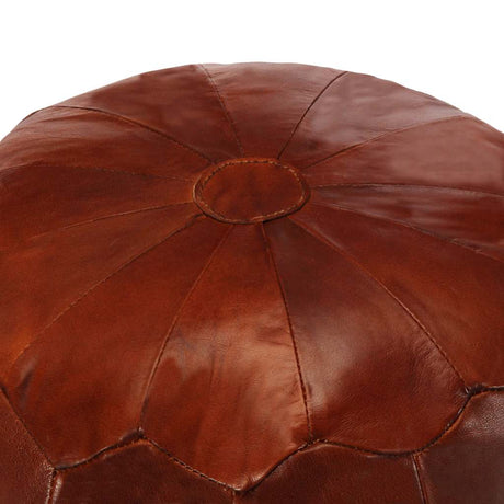 Vidaxl poef 40x35 cm echt geitenleer tan