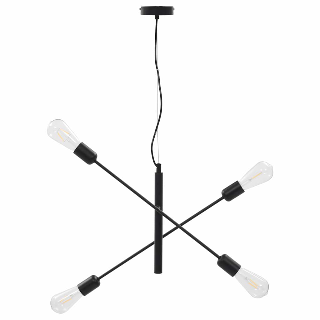 Vidaxl Deckenlampe mit Filamentbirnen 2 W E27 Schwarz