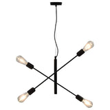 Vidaxl Deckenlampe mit Filamentbirnen 2 W E27 Schwarz