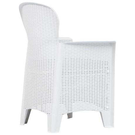 Vidaxl 3-delige bistroset rattan-look kunststof wit