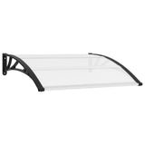 VIDAXL -Tür -Baldachin 120x75 cm PC schwarz und transparent