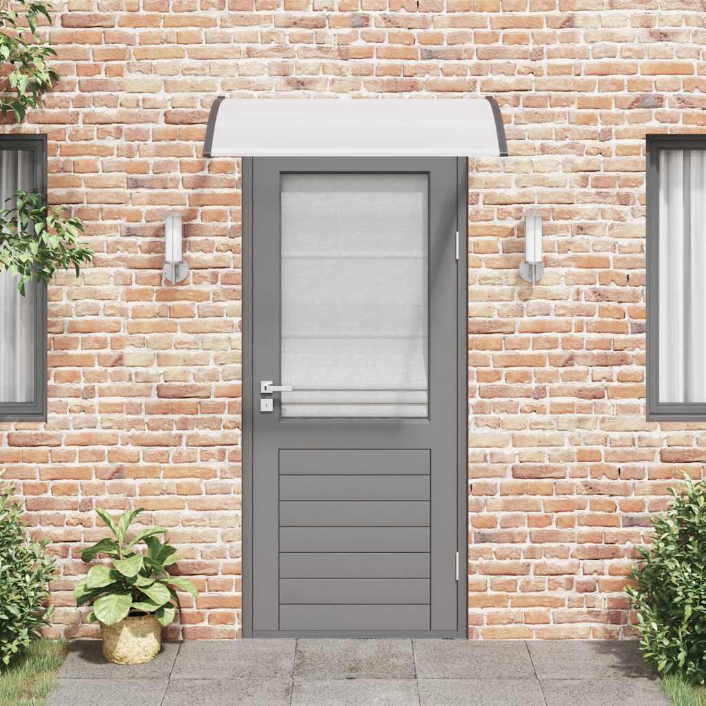 VIDAXL -Tür -Baldachin 120x75 cm PC schwarz und transparent