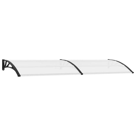 Vidaxl deurluifel 300x75 cm pc zwart en transparant