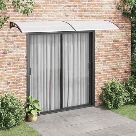 Vidaxl deurluifel 300x75 cm pc zwart en transparant
