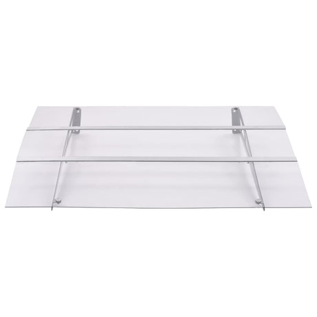Vidaxl deurluifel 150x90 cm pet zilverkleurig en transparant
