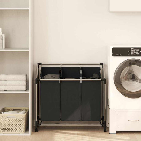 Vidaxl WASS -Sourter mit 3 Machen Staal Schwarz