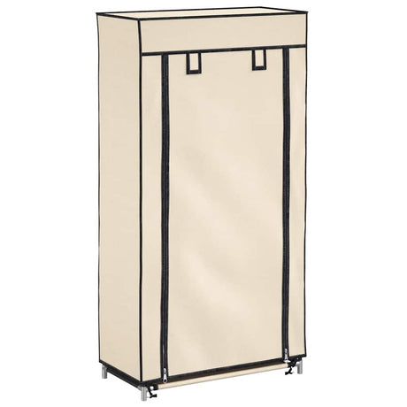 Vidaxl -Schuhschrank mit Abdeckung 58x28x106 cm Stoffcreme