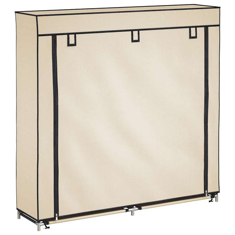 Vidaxl -Schuhschrank mit Abdeckung 115x28x110 cm Stoffcreme