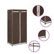 Vidaxl kledingkast 75x50x160 cm bruin