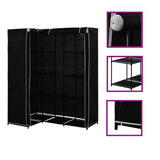 Vidaxl hoekkledingkast 130x87x169 cm zwart