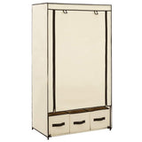 Vidaxl kledingkast 87x49x159 cm stof crème