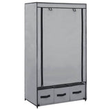 Vidaxl kledingkast 87x49x159 cm stof grijs