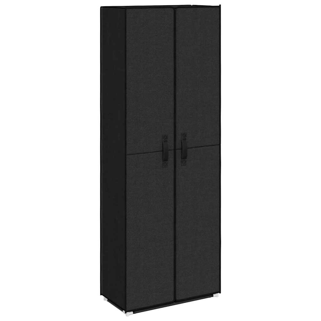 Vidaxl Schuhschrank 60x30x166 cm Stoff schwarz