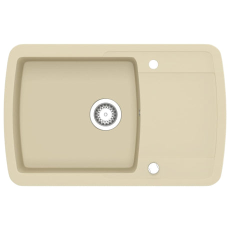 VIDAXL SINACK Einer Schüssel Granit Beige