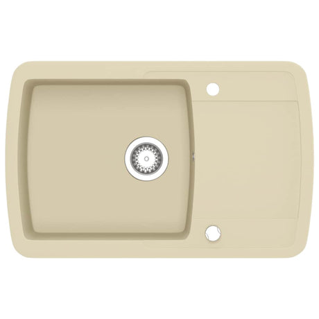 VIDAXL SINACK Einer Schüssel Granit Beige