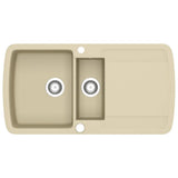 Vidaxl Sink Double Bins Granit Beige