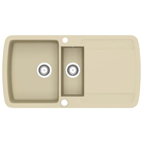 Vidaxl Sink Double Bins Granit Beige