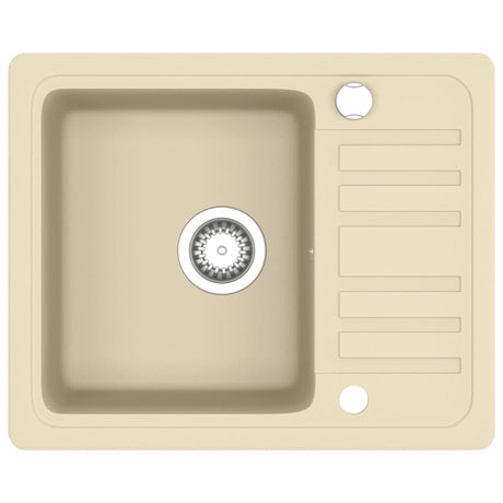 VIDAXL SINACK Einer Schüssel Granit Beige