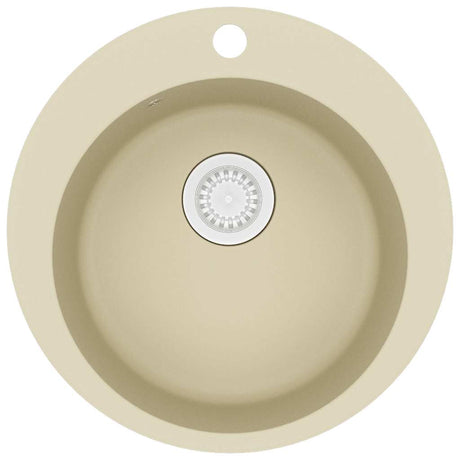 VIDAXL Sink -Einzelbehälter um Granit beige