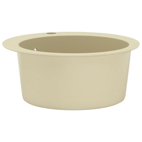 VIDAXL Sink -Einzelbehälter um Granit beige