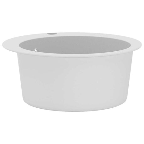 VIDAXL Sink -Einzelbehälter um Granit weiß