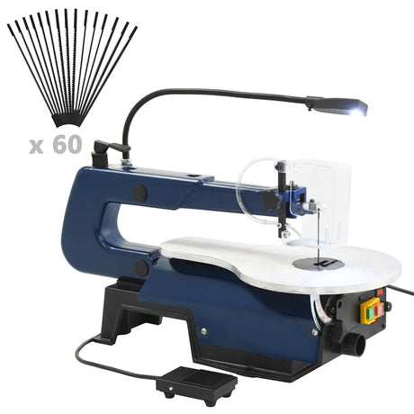 Vidaxl Miggull Saw Machine Elektrik mit Fußpedal und LED -Licht 125 W