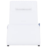 Vidaxl massage chaise longue met kussen kunstleer wit