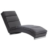 Vidaxl chaise longue kunstleer grijs