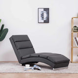 Vidaxl chaise longue kunstleer grijs