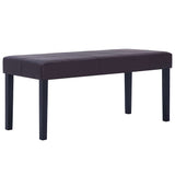 Vidaxl bankje 106 cm kunstleer bruin