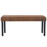 Vidaxl bankje 106 cm kunstsuède bruin