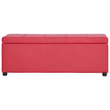 Vidaxl bankje met opbergvak 116 cm kunstleer rood