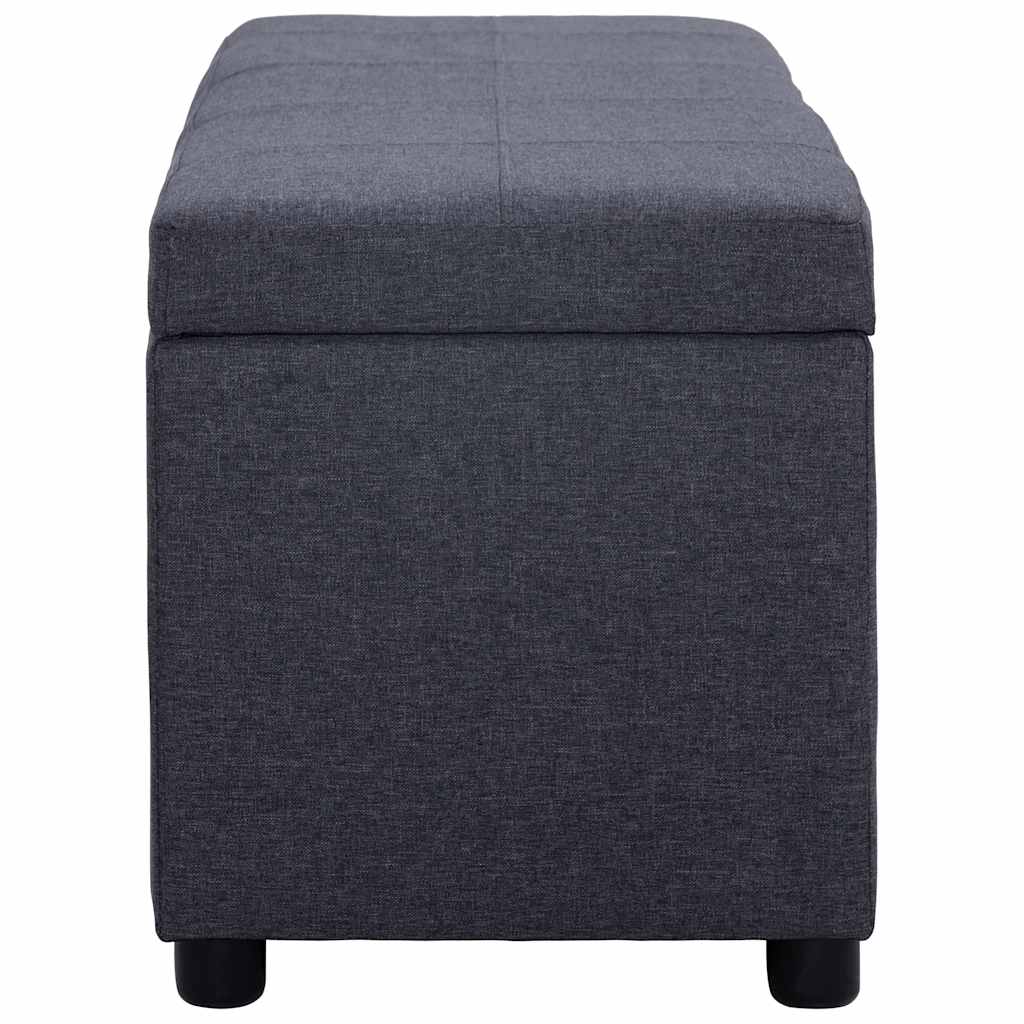 Vidaxl bankje met opbergvak 116 cm polyester donkergrijs