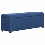 Vidaxl bankje met opbergvak 116 cm polyester blauw