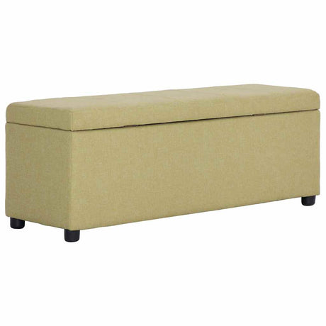 Vidaxl bankje met opbergvak 116 cm polyester groen