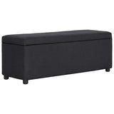 Vidaxl bankje met opbergvak 116 cm polyester zwart